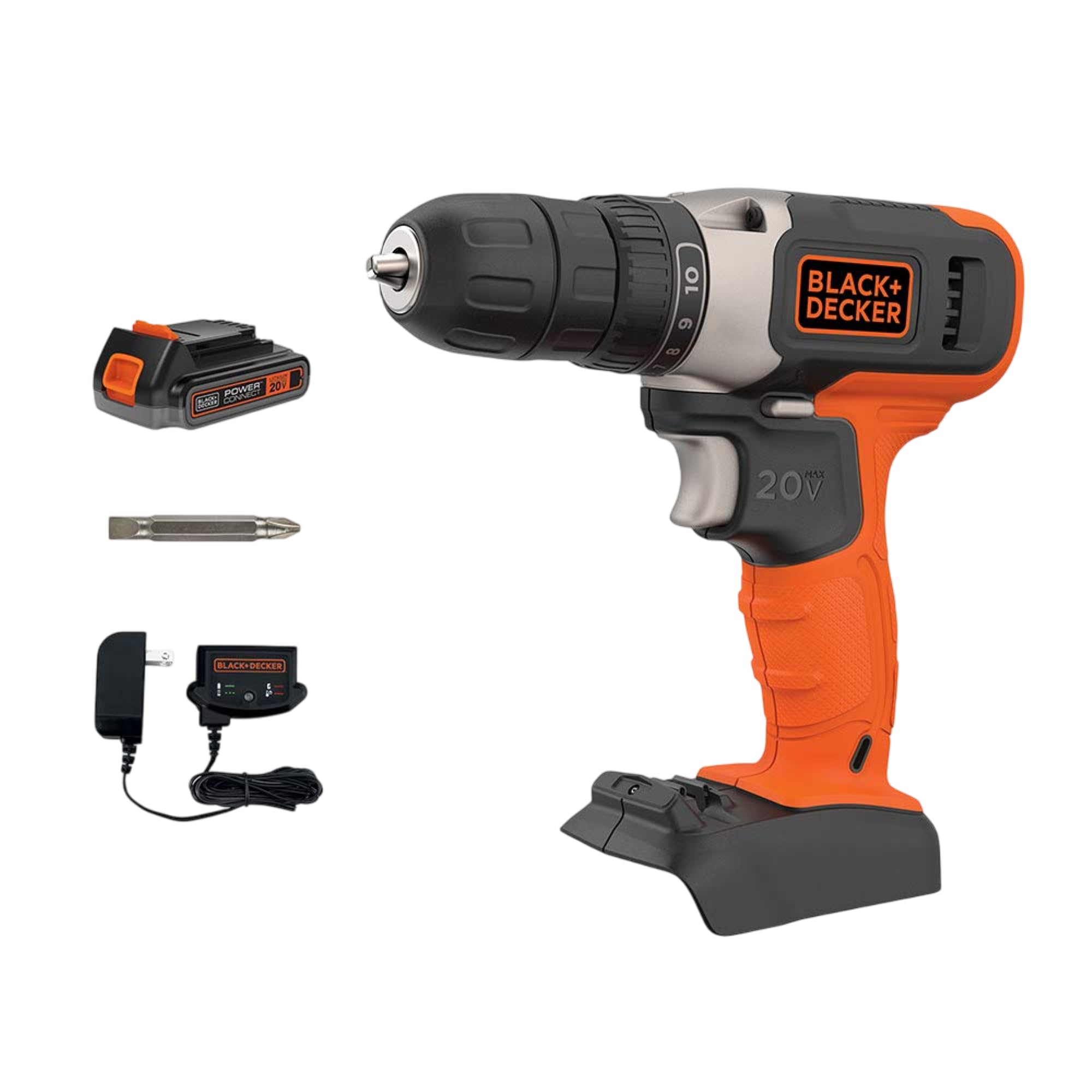 BLACK+DECKER 20V MAX Cordless Drill Kit (BCD702C1)